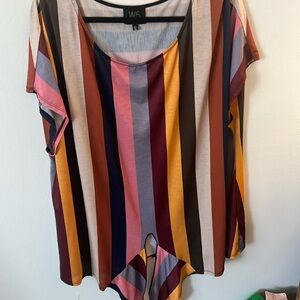 Tie front silky like tee